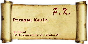 Pozsgay Kevin névjegykártya